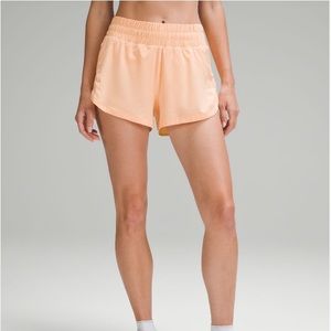 Lululemon Track That High-Rise Lined Short 3" Summer Glow Size 6